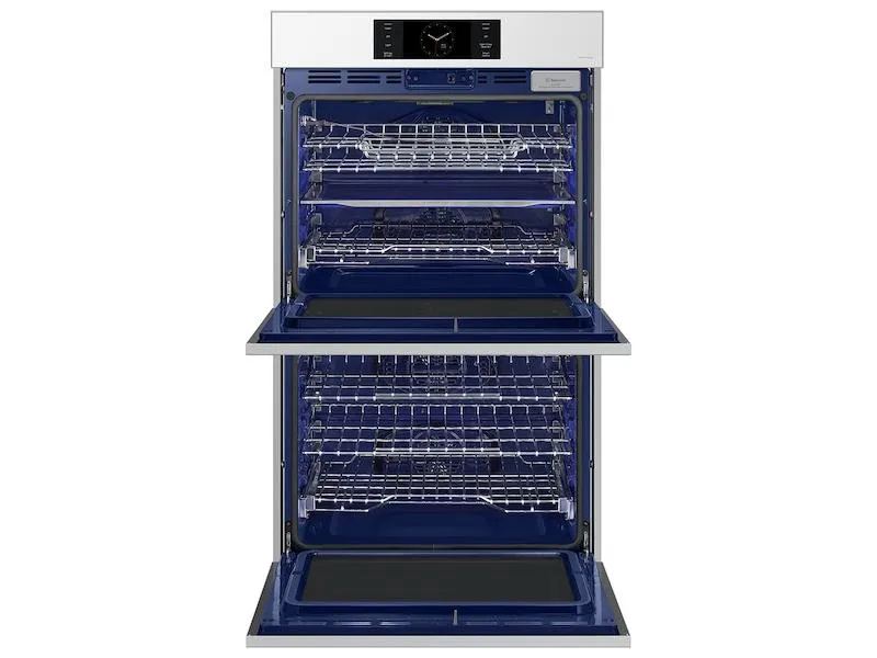 Samsung NV51CB700D12 Bespoke 30" White Glass Double Wall Oven With Ai Pro Cooking&#8482; Camera