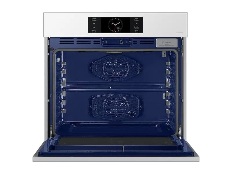 Samsung NV51CB700S12 Bespoke 30" White Glass Single Wall Oven With Ai Pro Cooking&#8482; Camera