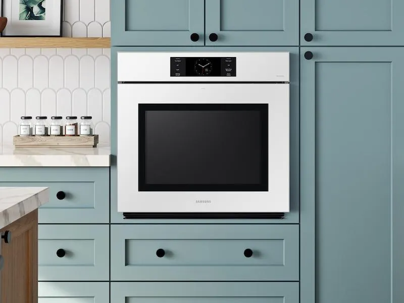 Samsung NV51CB700S12 Bespoke 30" White Glass Single Wall Oven With Ai Pro Cooking&#8482; Camera