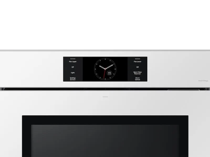 Samsung NV51CB700S12 Bespoke 30" White Glass Single Wall Oven With Ai Pro Cooking&#8482; Camera