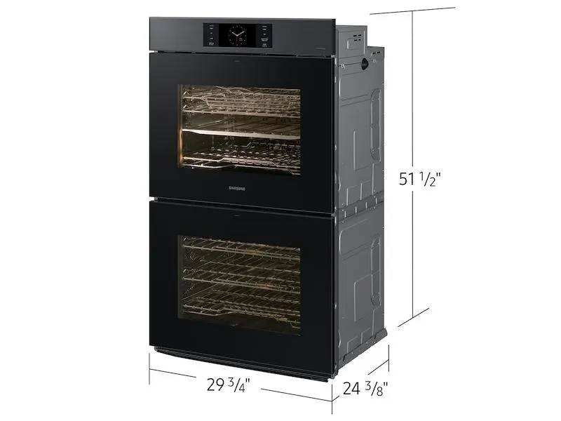 Samsung NV51CG700DMT Bespoke 30" Matte Black Steel Double Wall Oven With Ai Pro Cooking&#8482; Camera