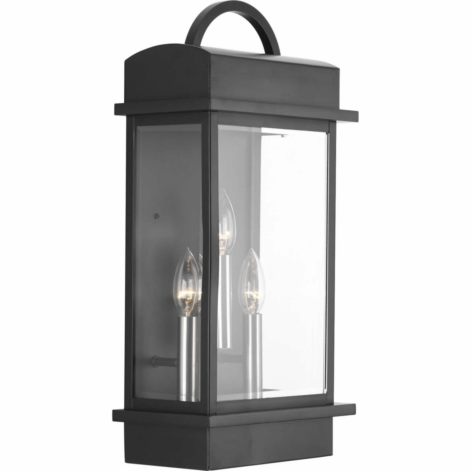 Santee Three Light Large Wall Lantern Black