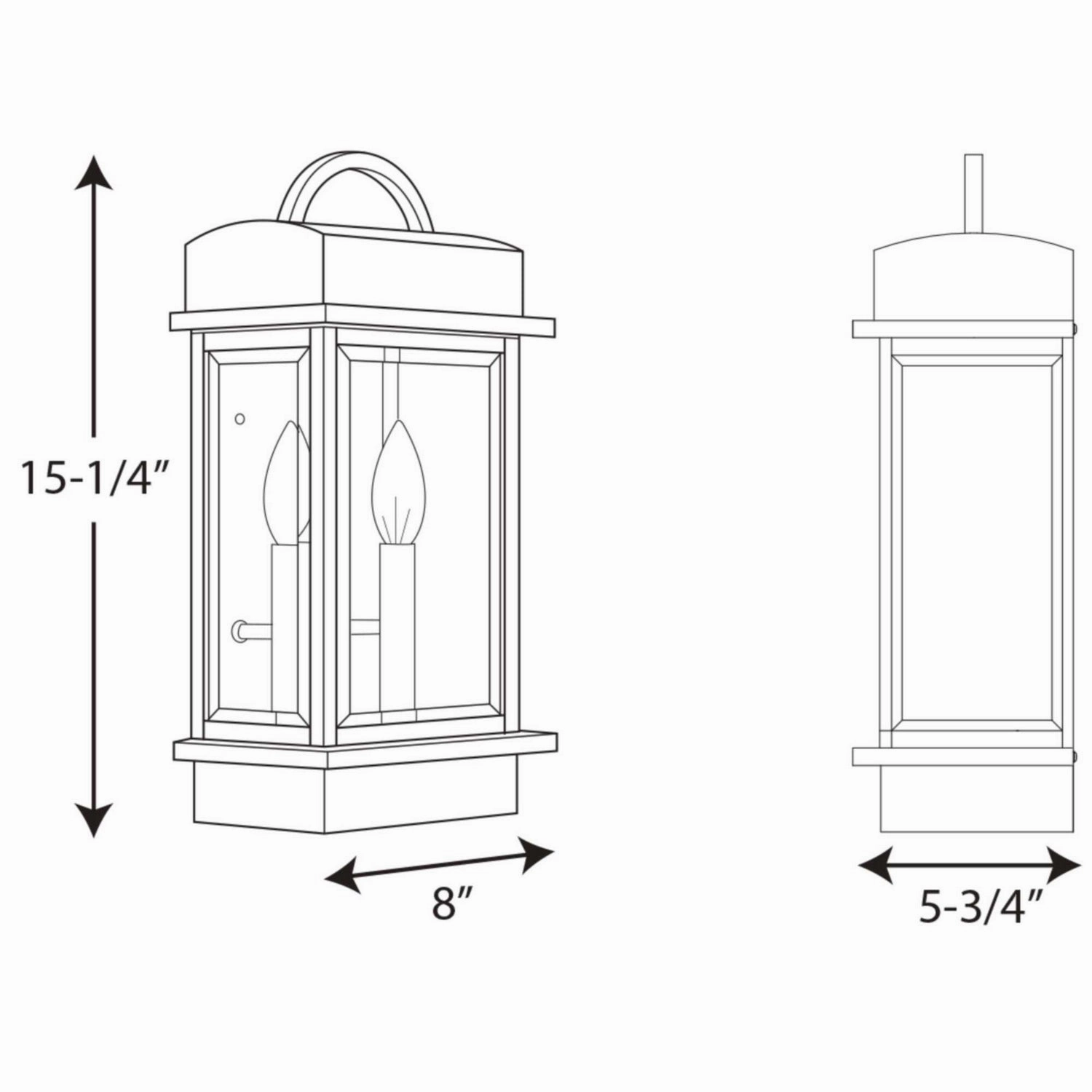 Santee Two Light Wall Lantern Antique Bronze