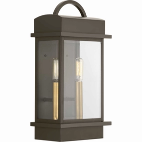 Santee Two Light Wall Lantern Antique BronzeOutdoor wall sconces with motion sensor