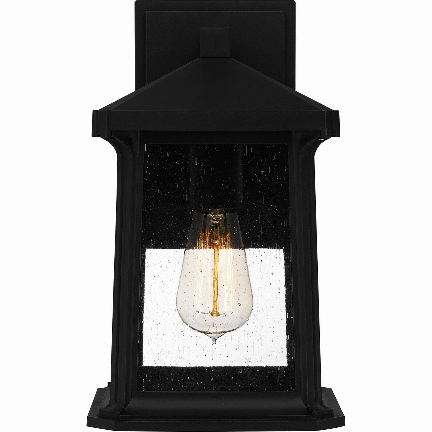 Satterfield One Light Outdoor Wall Mount Matte Black