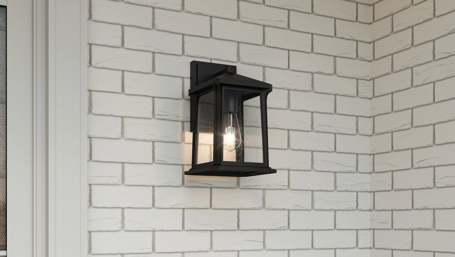 Satterfield One Light Outdoor Wall Mount Matte Black