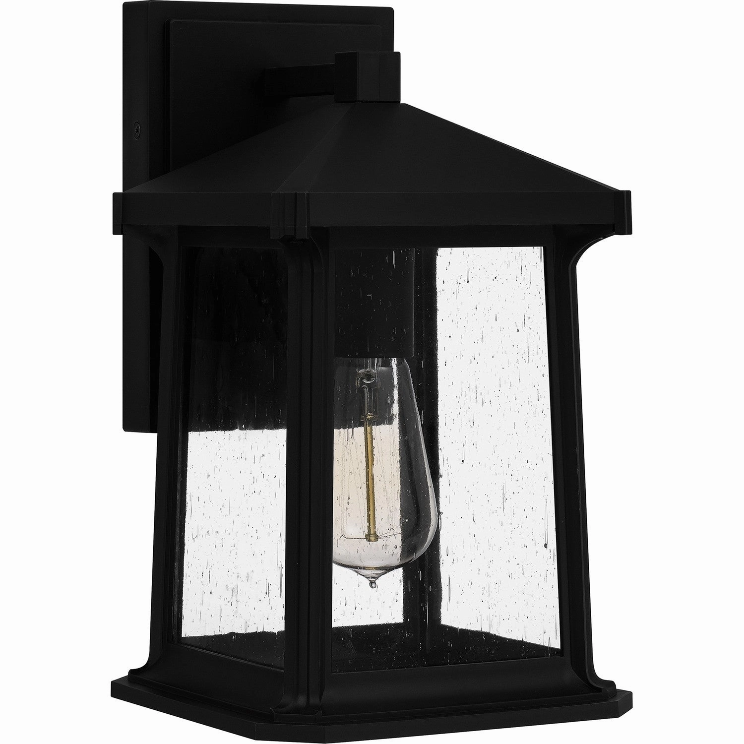 Satterfield One Light Outdoor Wall Mount Matte Black