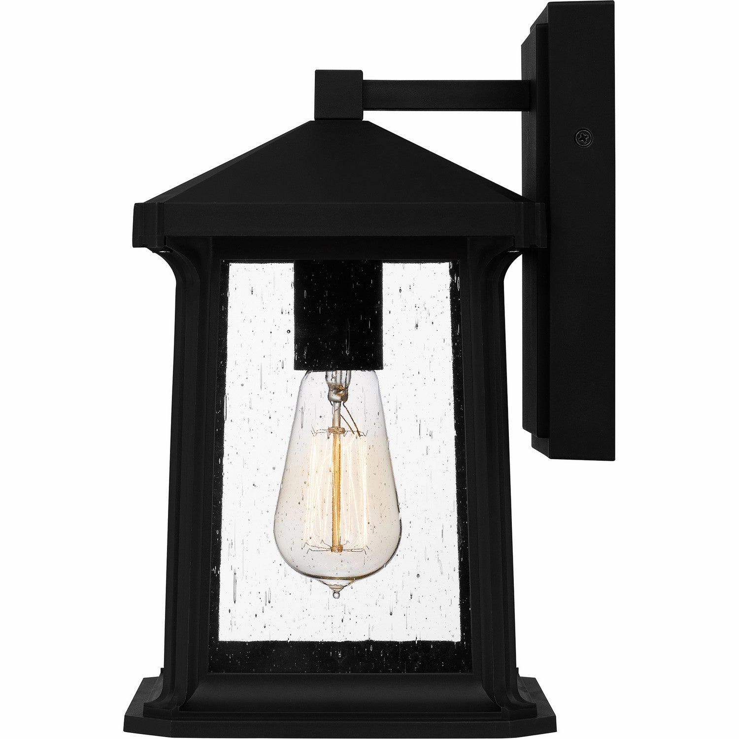 Satterfield One Light Outdoor Wall Mount Matte Black