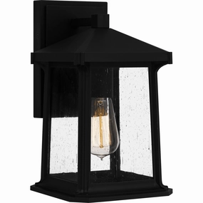 Satterfield One Light Outdoor Wall Mount Matte BlackOutdoor wall sconces with motion sensor