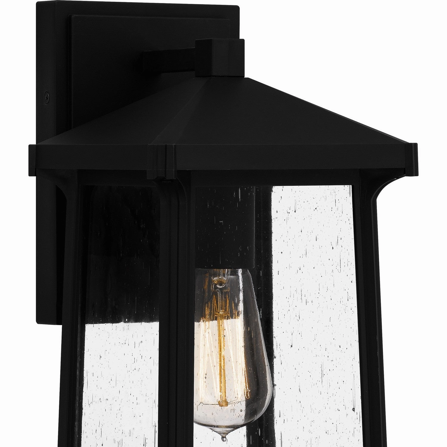 Satterfield One Light Outdoor Wall Mount Matte Black