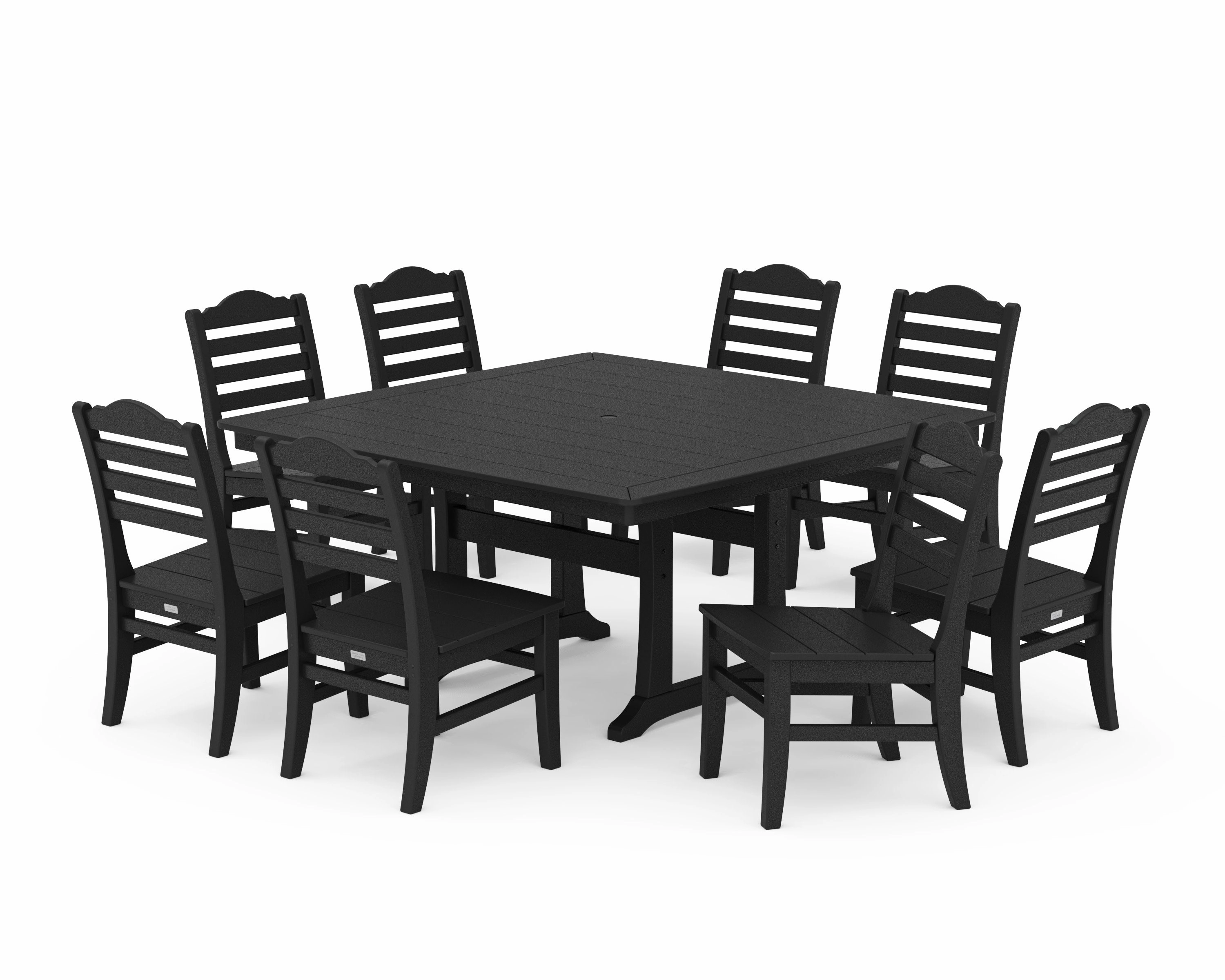 Savannah Side Chair 9-Piece Square Dining Set with Trestle Legs