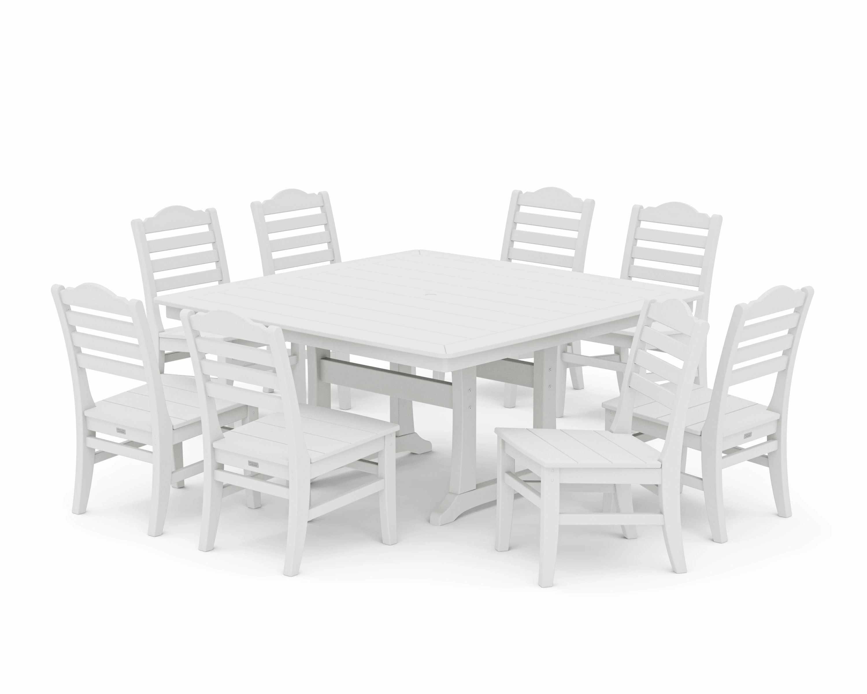 Savannah Side Chair 9-Piece Square Dining Set with Trestle Legs