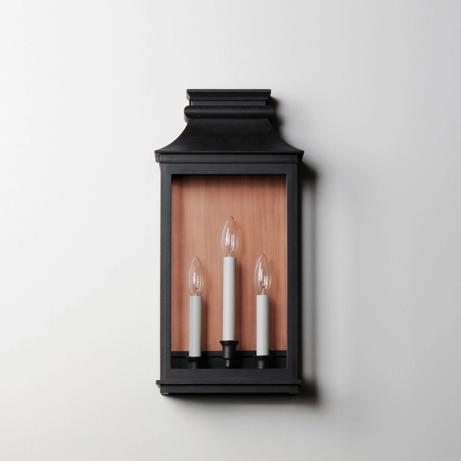 Savannah VX Three Light Outdoor Wall Sconce Antique Copper / Black Oxide