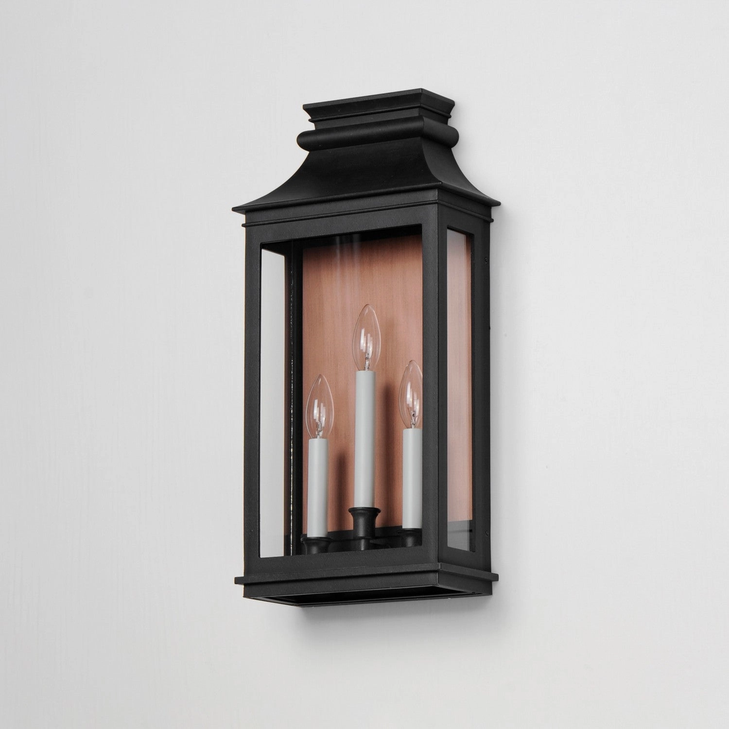 Savannah VX Three Light Outdoor Wall Sconce Antique Copper / Black Oxide