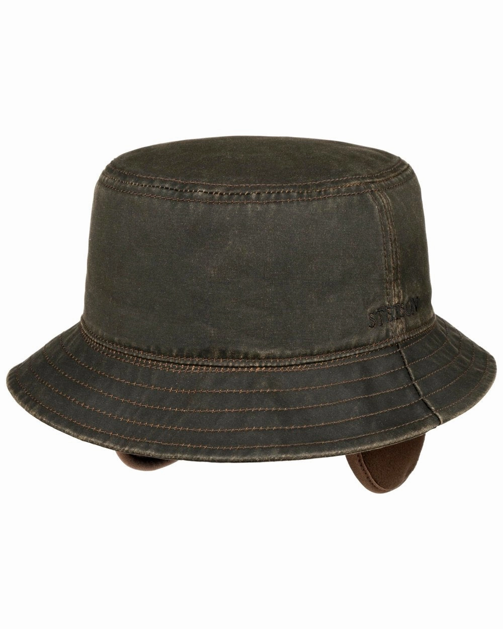 Daily Clearance Deal Stetson Cloth Bucket Hat With Ear Flaps