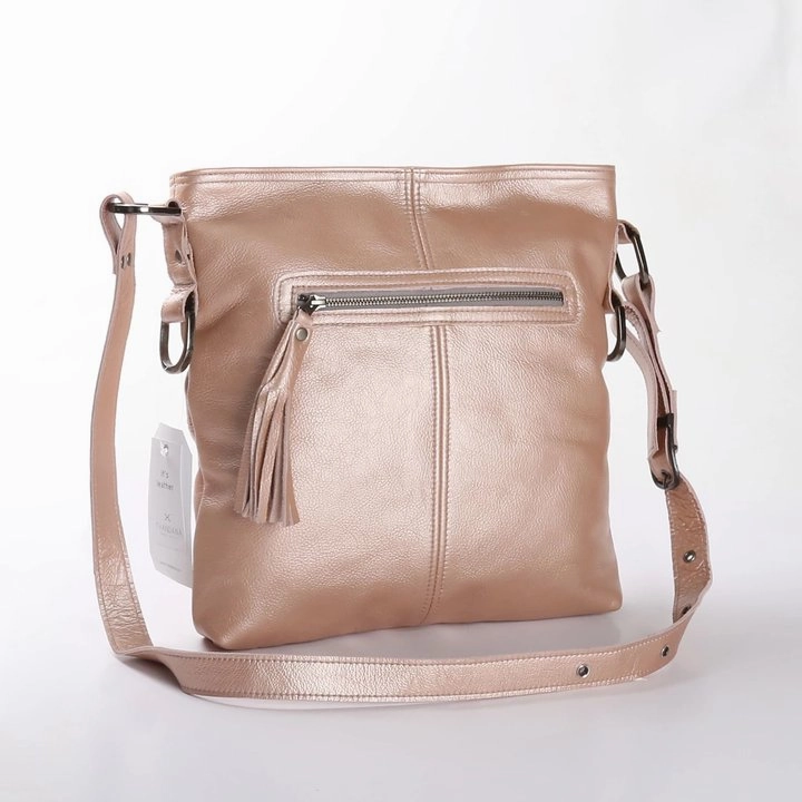 Weekend Flash Offer Thandana Messenger Metallic Leather Handbag