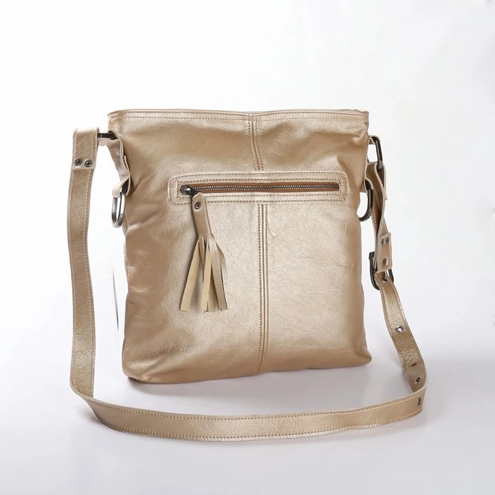 Shop the Best Deals Sweet Deal Inside Thandana Messenger Metallic Leather Handbag
