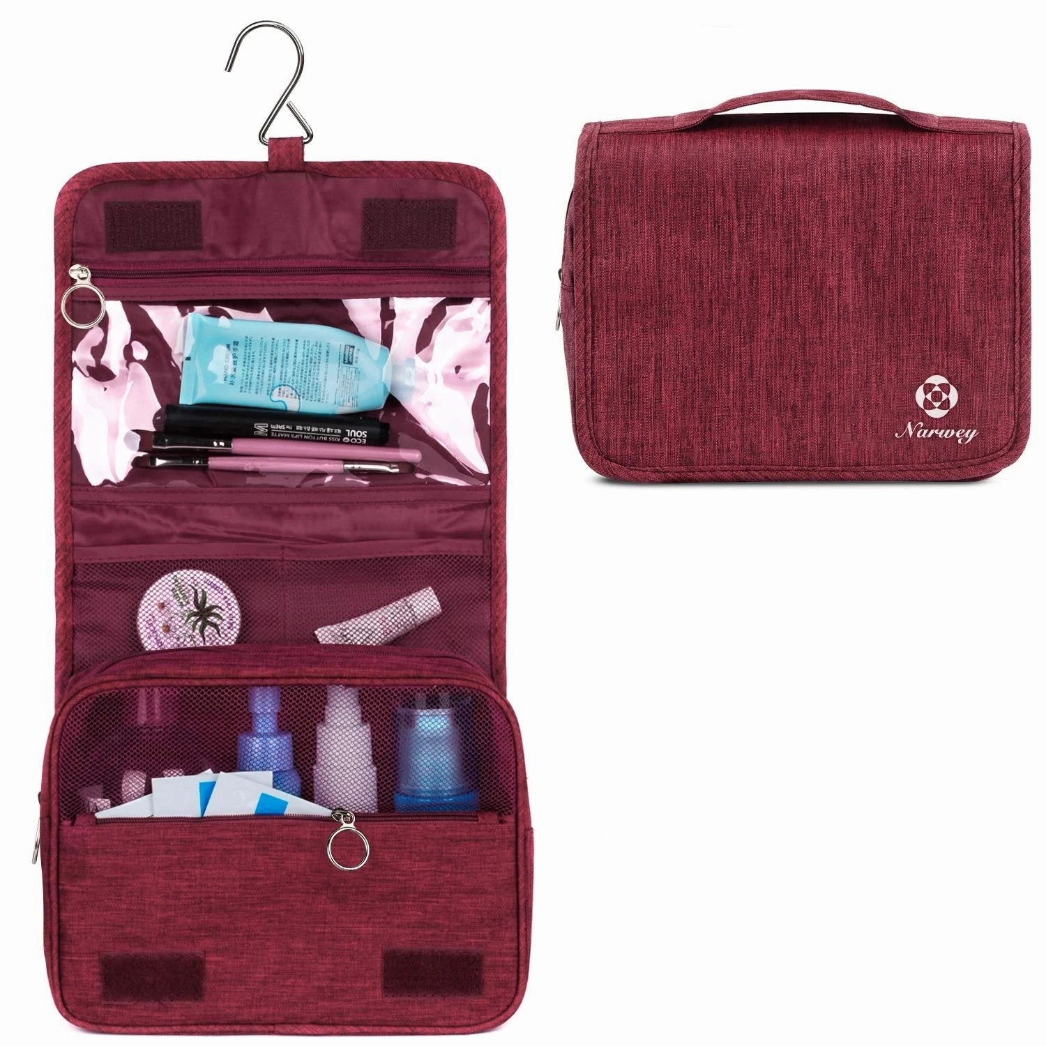 Narwey 5013 Hanging Travel Toiletry Bag Cosmetic Make Up Organizer For Women And Girls Waterproof Special Steal Event