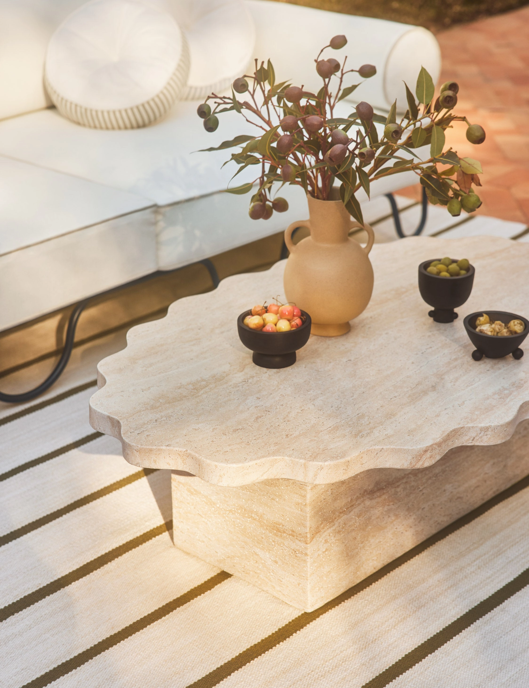 Scalloped Indoor / Outdoor Coffee Table by Sarah Sherman Samuel