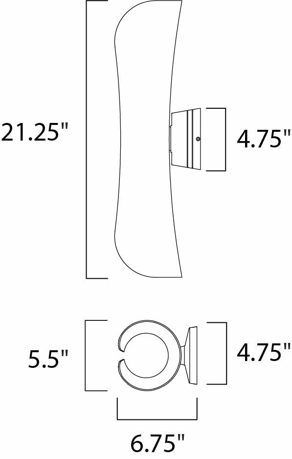 Scroll LED Outdoor Wall Sconce Architectural Bronze