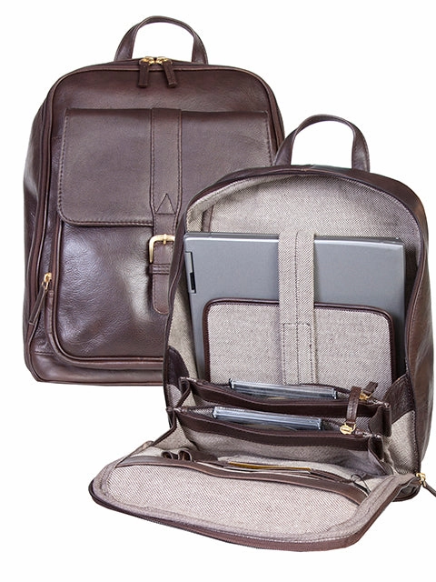 Grab Your Deal Today Scully Leather Business Backpack Assorted Colors