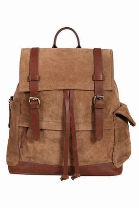 Scully Suede And Leather Trim Backpack Brown Shop the Savings Shop Grab Now