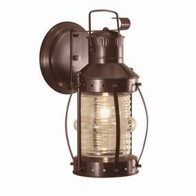 Seafarer One Light Wall Mount BronzeOutdoor wall sconces with motion sensor