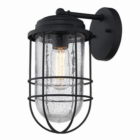 Seaport One Light Outdoor Wall Sconce Natural BlackOutdoor wall sconces with motion sensor