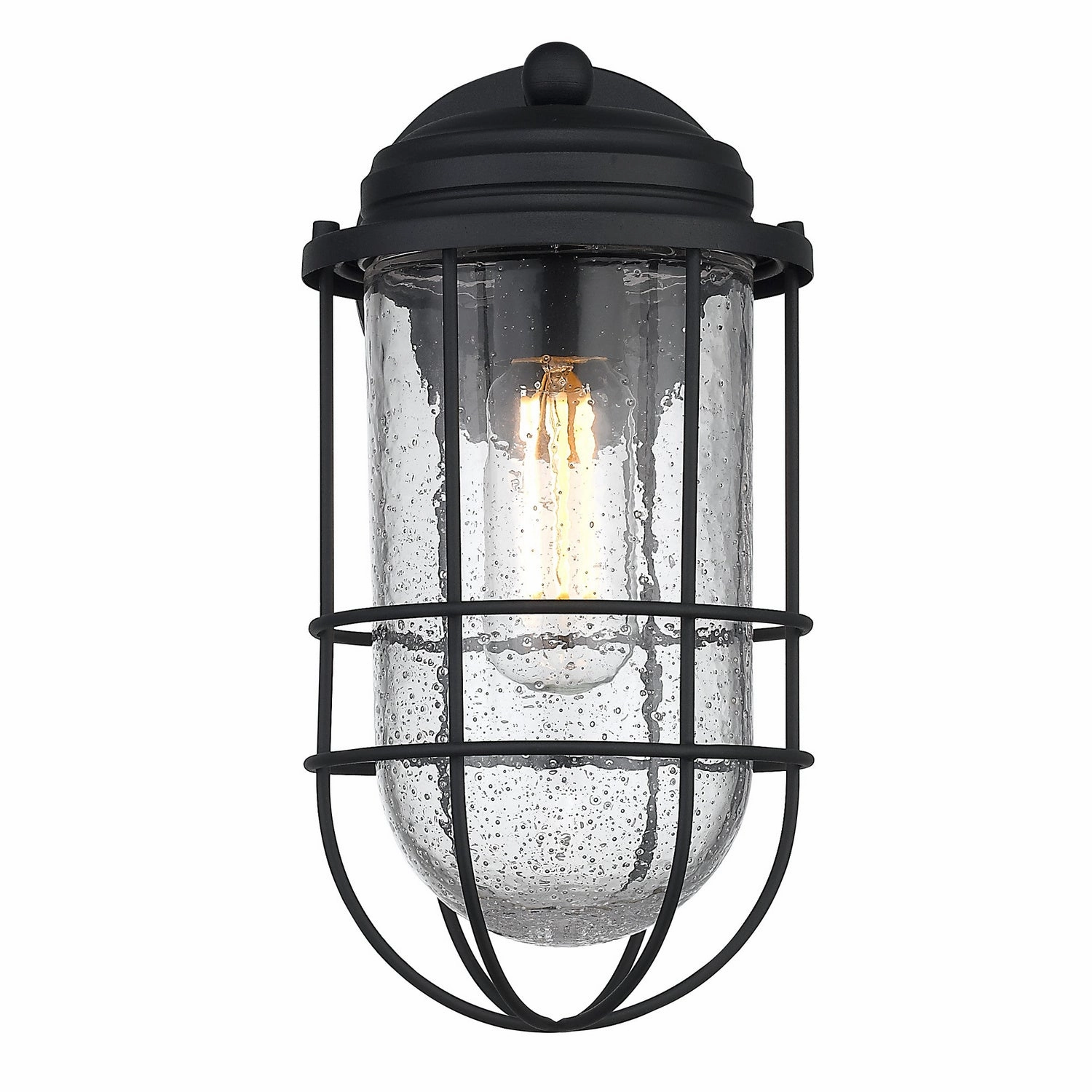 Seaport One Light Outdoor Wall Sconce Natural Black