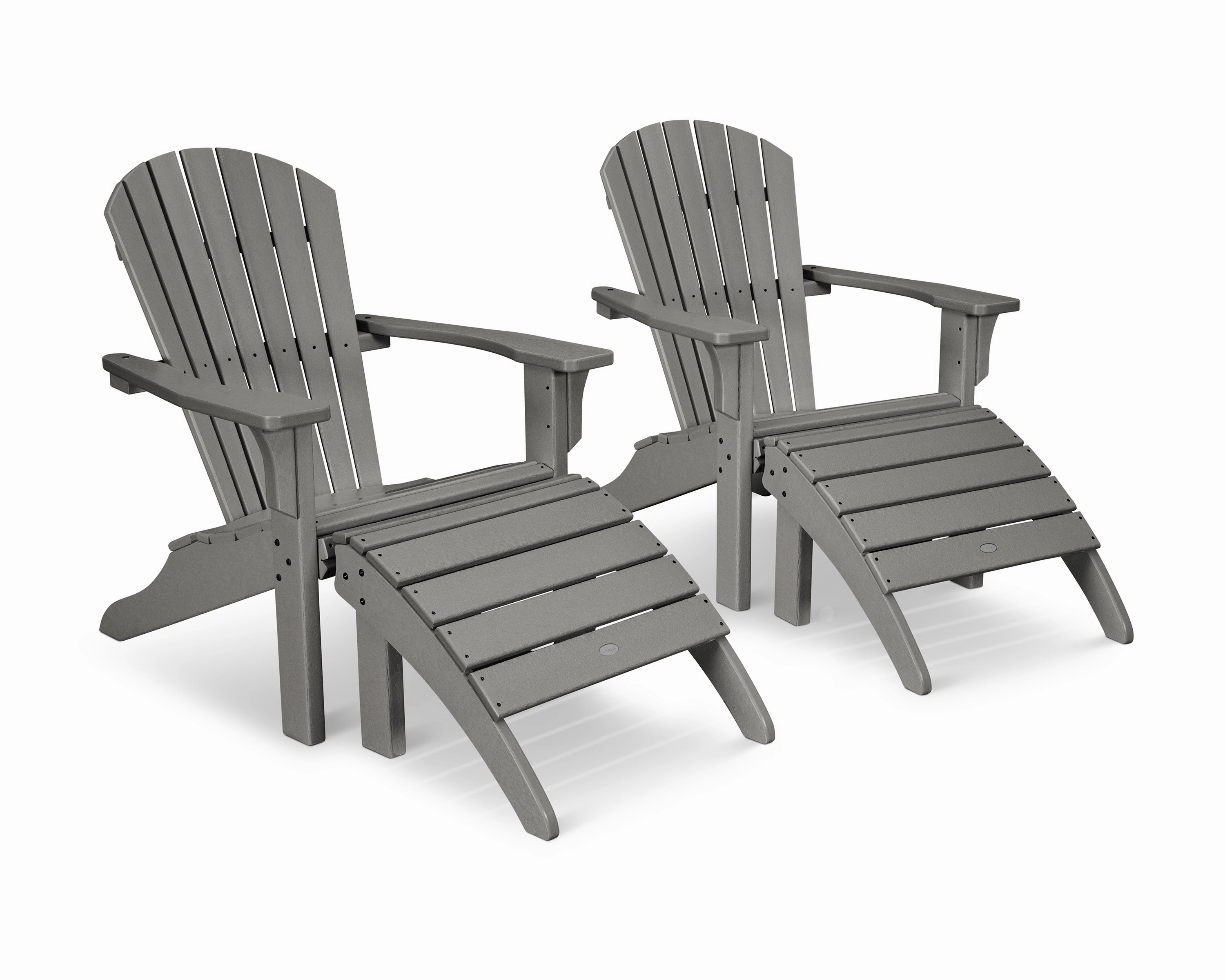 Seashell Adirondack Set with Ottomansoutdoor patio dining furniture set