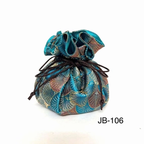 Seashells Brocade Jewelry Pouch Clearance Blowout Shop the Best Deals
