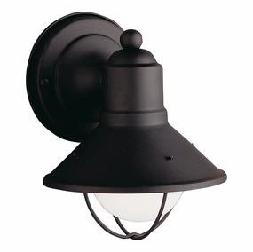 Seaside One Light Outdoor Wall Mount BlackOutdoor wall sconces with motion sensor