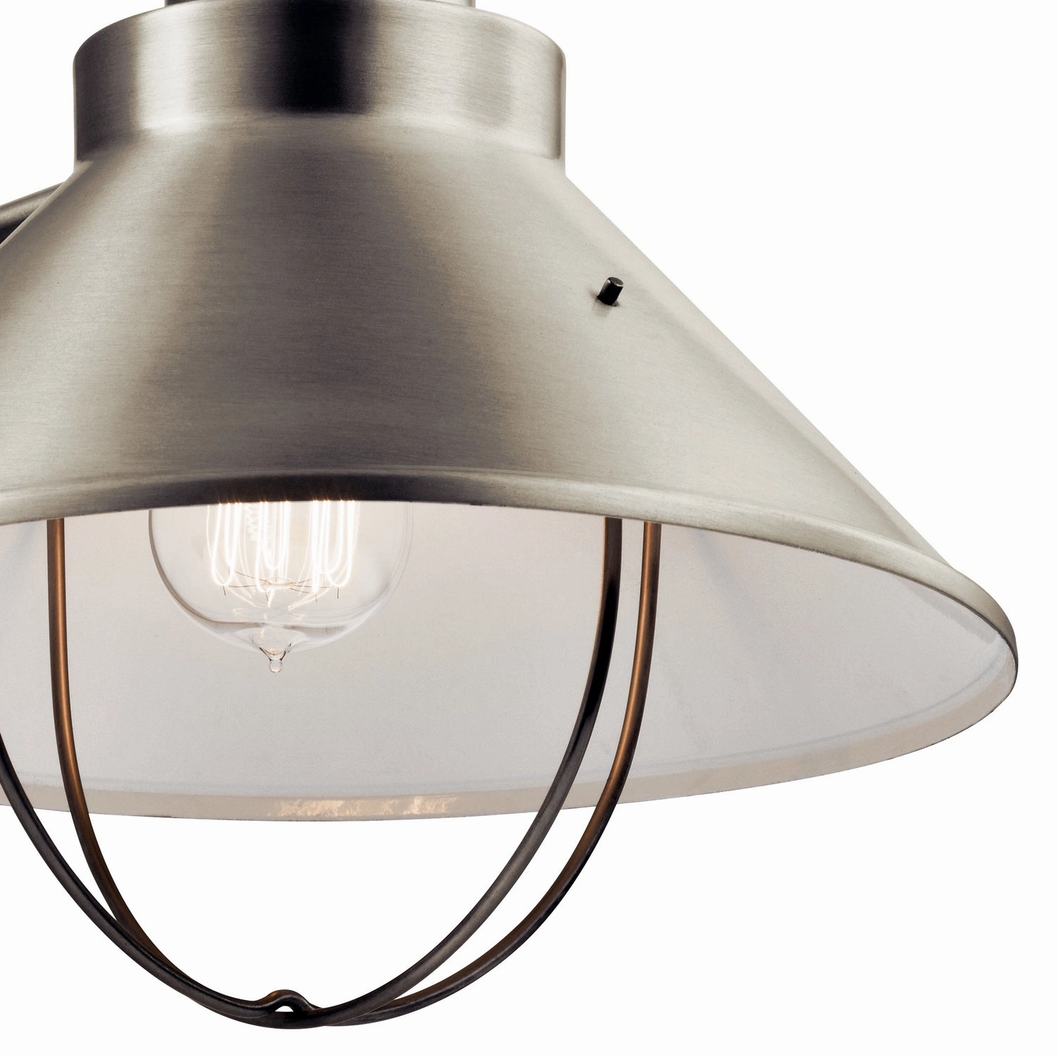 Seaside One Light Outdoor Wall Mount Brushed Nickel