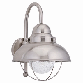 Sebring One Light Outdoor Wall Lantern Brushed StainlessOutdoor wall sconces with motion sensor