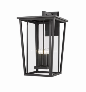 Seoul Four Light Outdoor Wall Light BlackOutdoor wall sconces with motion sensor