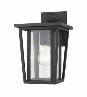 Seoul One Light Outdoor Wall Light BlackOutdoor wall sconces with motion sensor