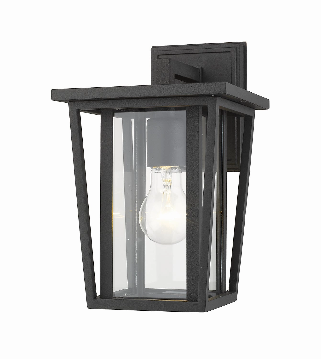Seoul One Light Outdoor Wall Light BlackOutdoor wall sconces with motion sensor