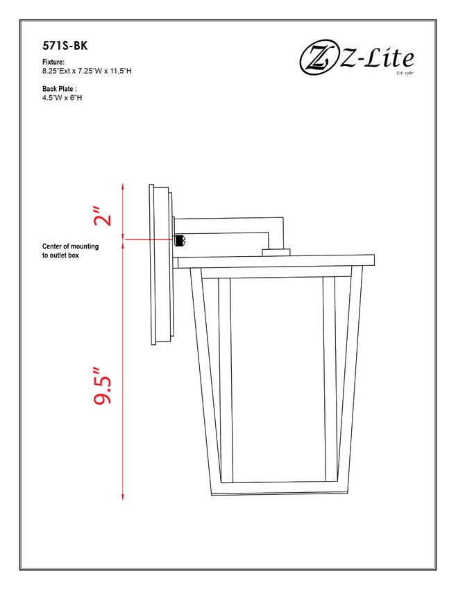 Seoul One Light Outdoor Wall Light Black