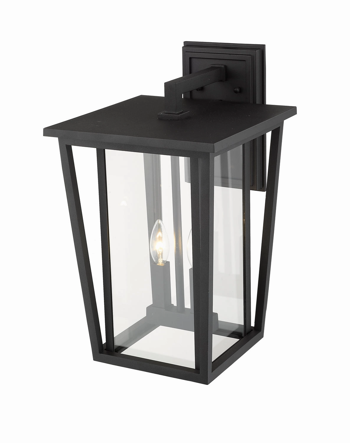 Seoul Two Light Outdoor Wall Sconce Black
