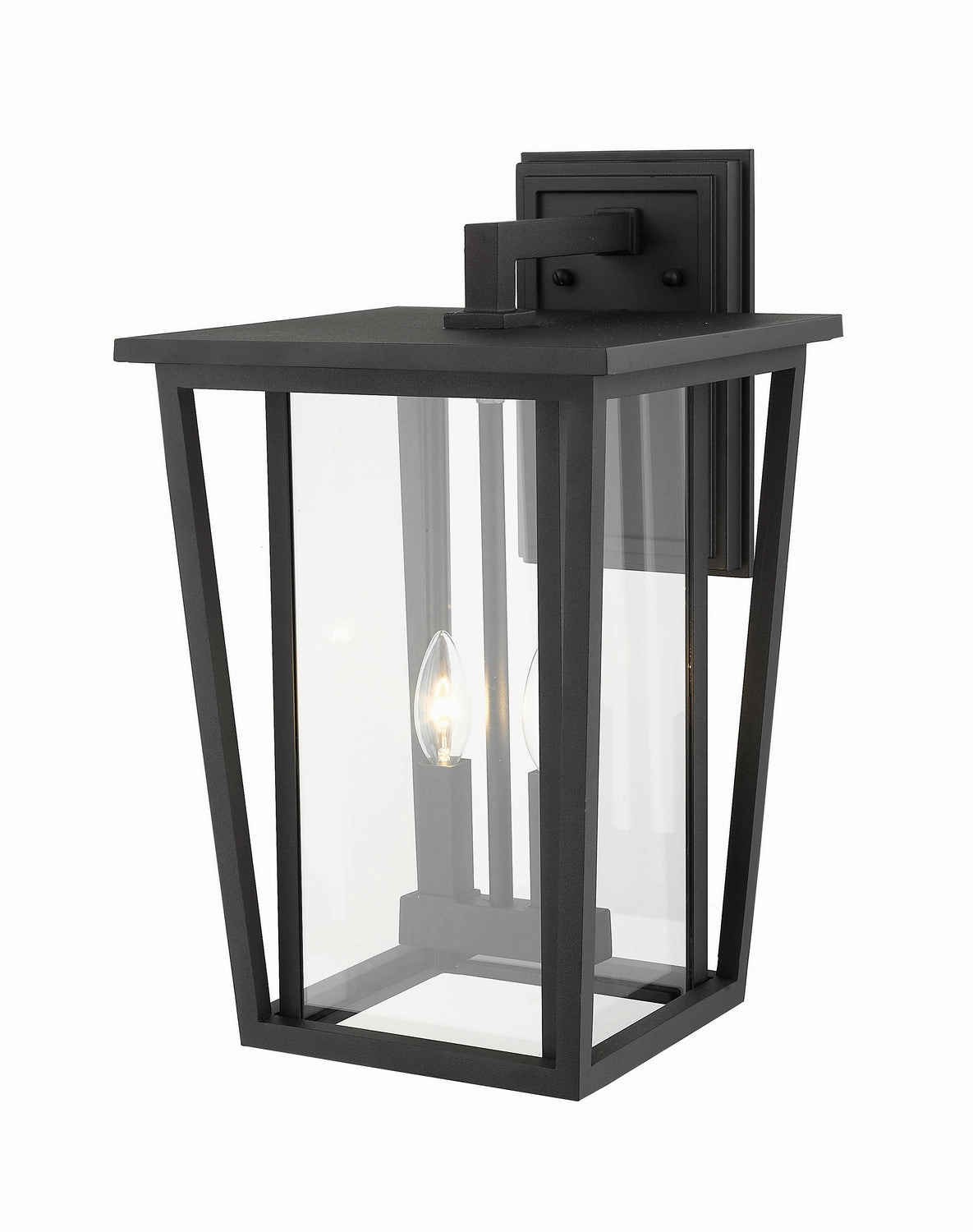 Seoul Two Light Outdoor Wall Sconce Black