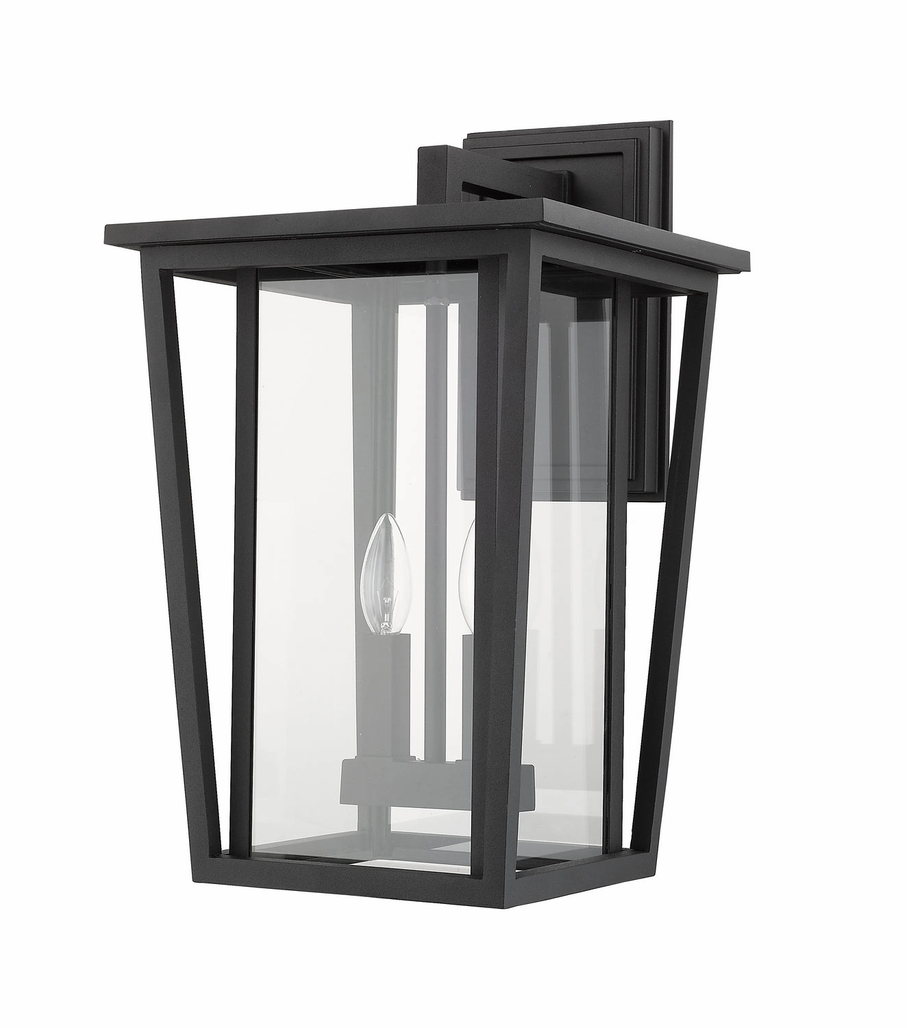 Seoul Two Light Outdoor Wall Sconce Black