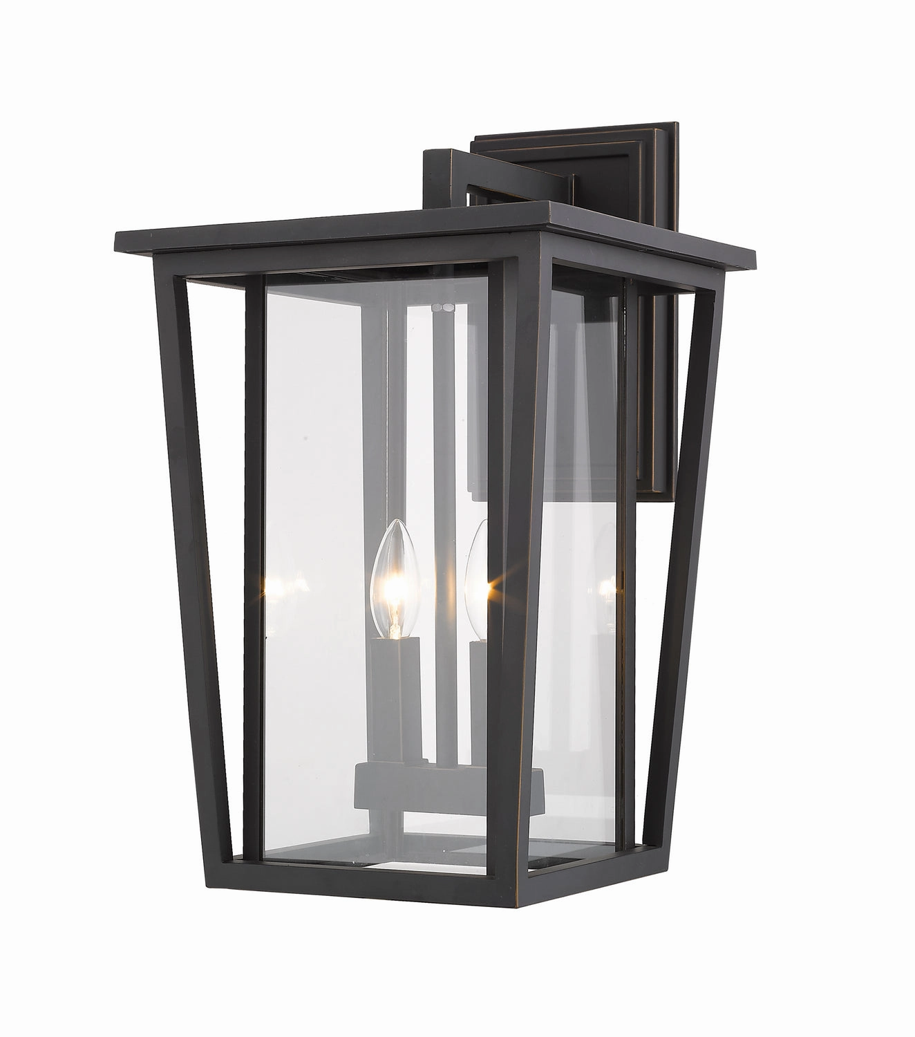Seoul Two Light Outdoor Wall Sconce Oil Rubbed BronzeOutdoor wall sconces with motion sensor