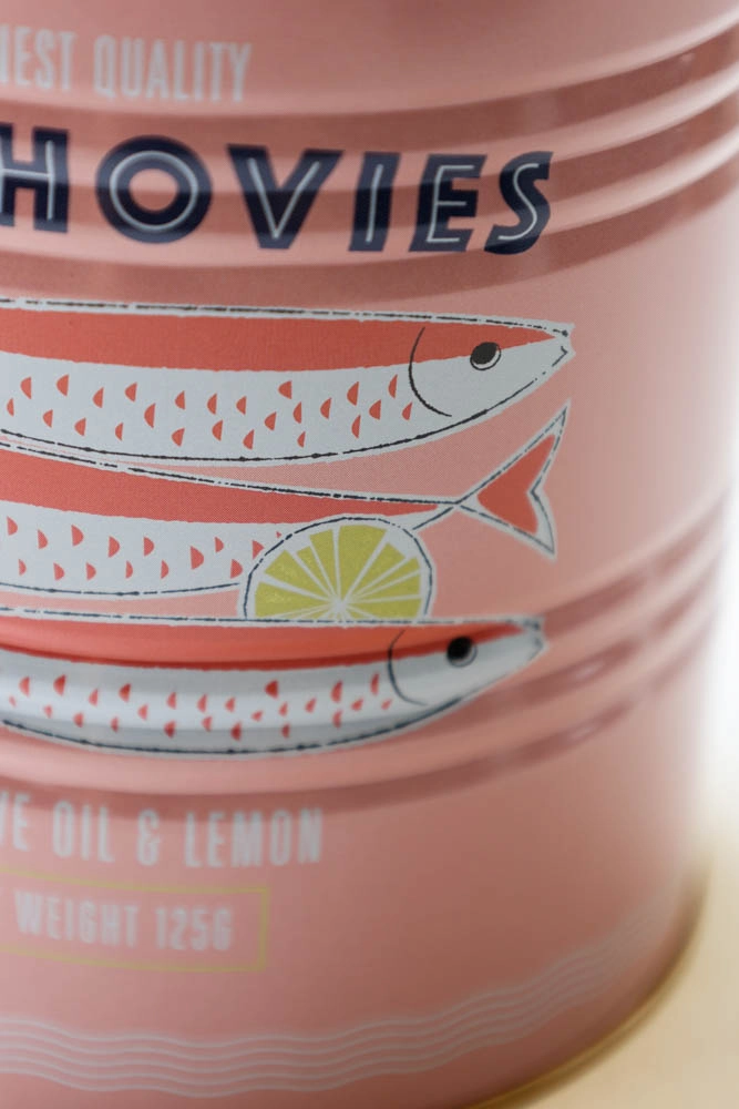 Set Of 2 Fish Storage Tins