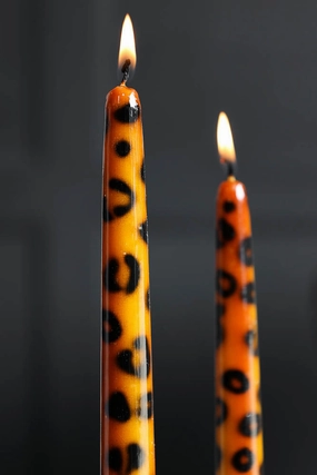 Set Of 2 Leopard Print Candlesoutdoor patio dining furniture set