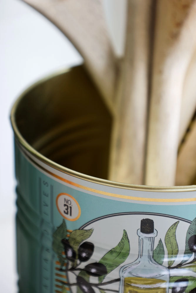 Set Of 2 Olive Oil Storage Tins