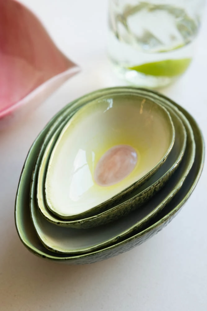 Set Of 4 Avocado Nesting Bowls