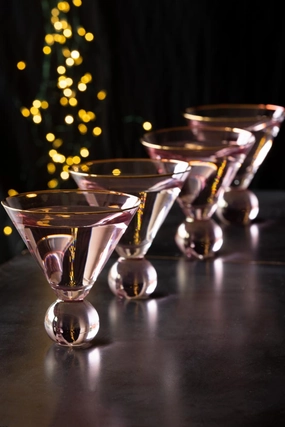 Set Of 4 Gold Rim Rose Tinted Martini Glassesoutdoor patio dining furniture set