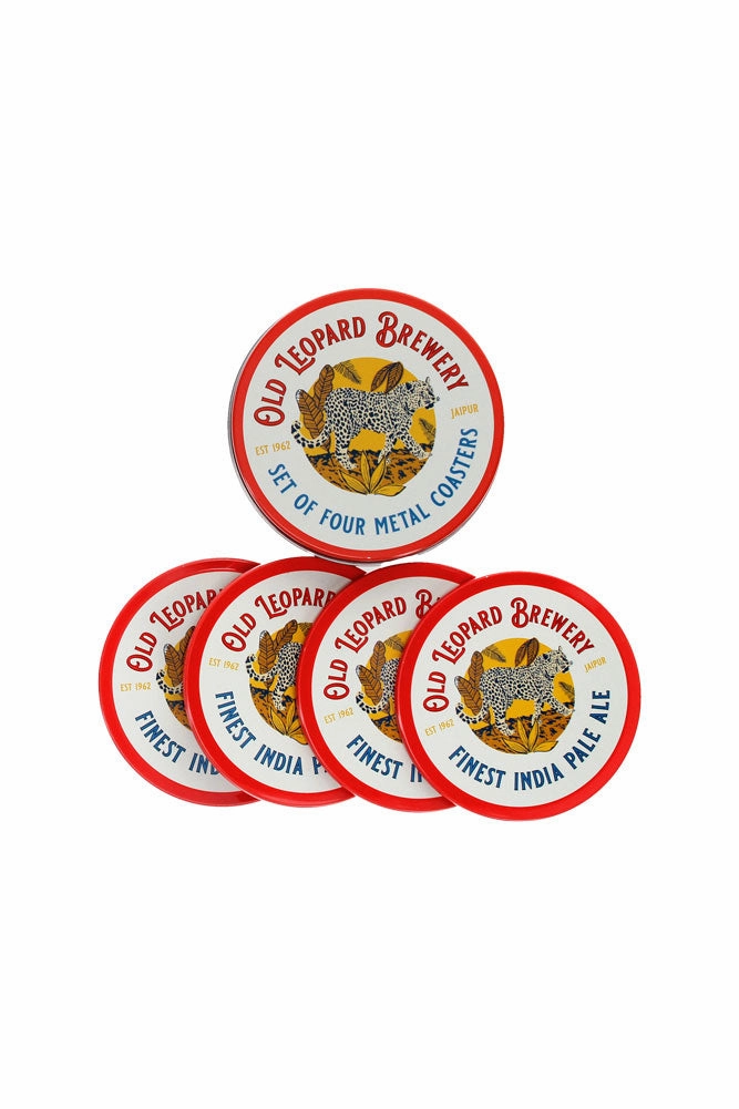 Set of 4 Old Leopard Brewery Coasters