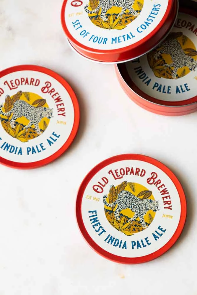 Set of 4 Old Leopard Brewery Coasters
