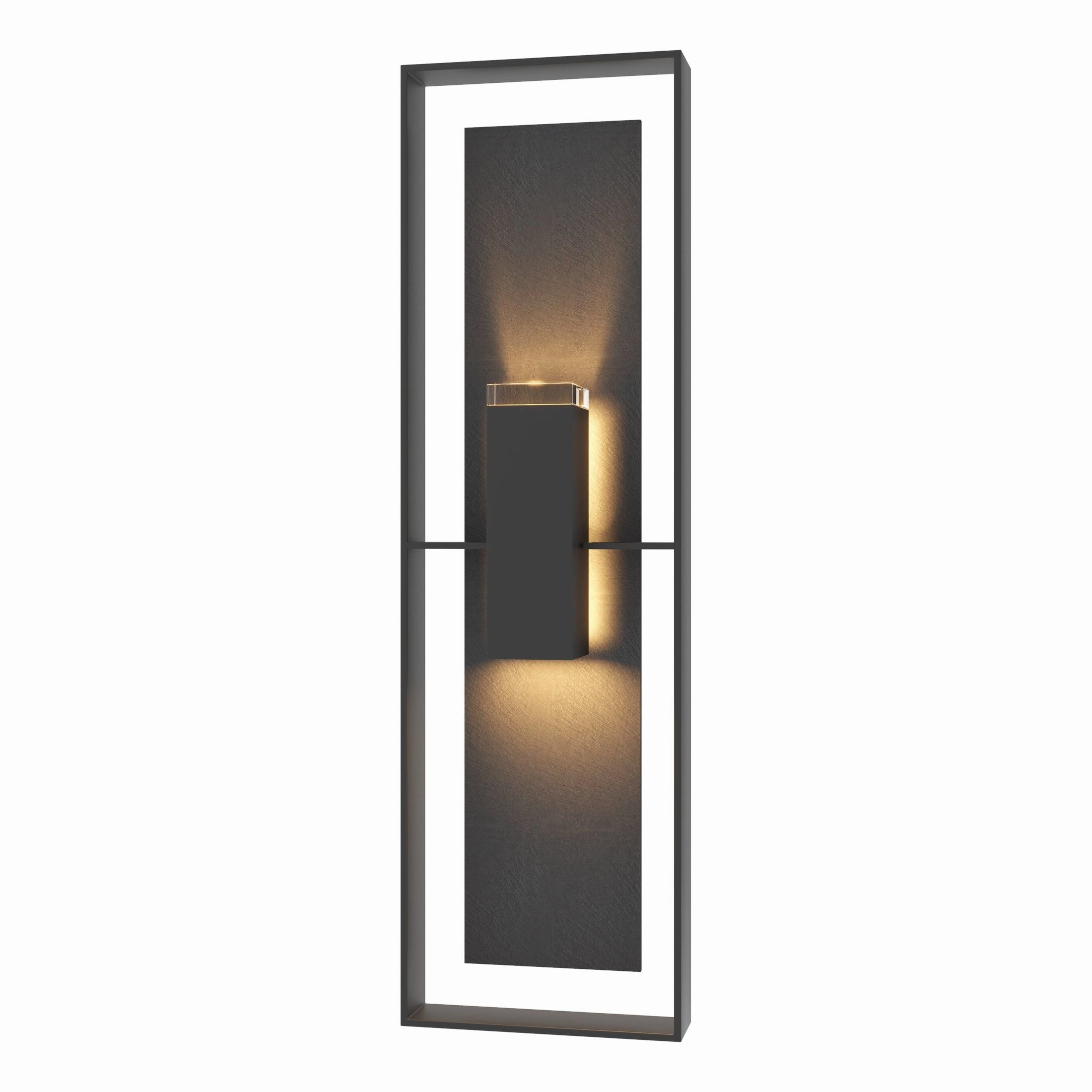 Shadow Box Tall Outdoor Sconce with SlateWeatherproof outdoor lighting